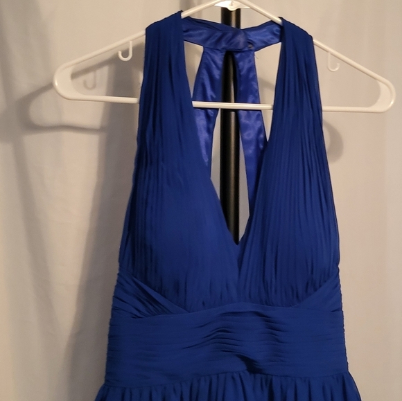 Cache Elegant Blue Halter Dress Size 8, EUC - Picture 2 of 6